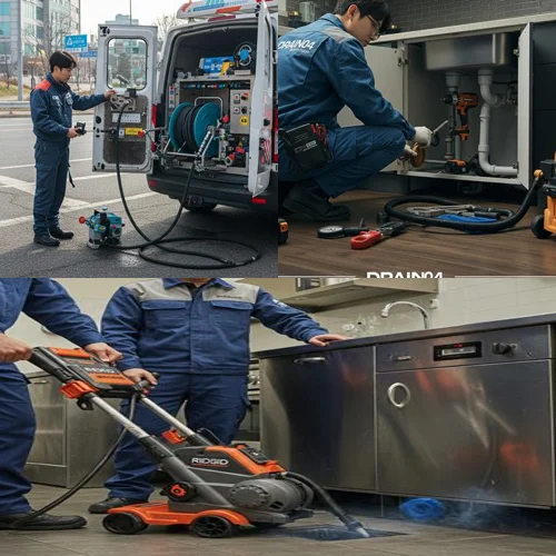 인천 중구 변기막힘 뚫음 작업... 차이나타운 상가에서 호출