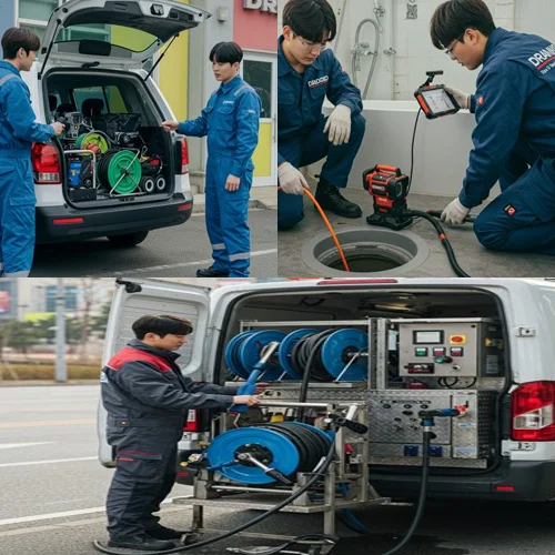 수원시 변기막힘 뚫음 수리 관통기 작업