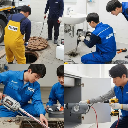 수원 변기막힘 막혔을때 관통기 작업