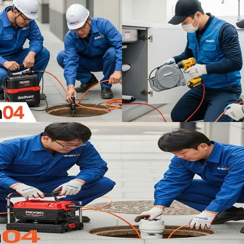 수원 변기막힘 막혔을때 관통기 작업