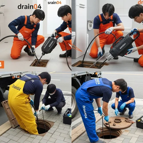 수원 변기막힘 막혔을때 관통기 작업